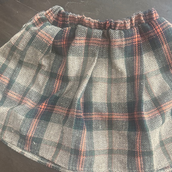 $3-Scottish Plaid Skirt - Black, Cream, and Orange - Picture 4 of 9